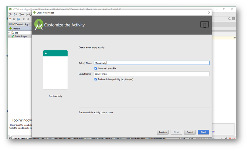 calculator customize activity
