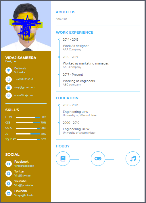 Create a resume using only html and css | uTek Cafe